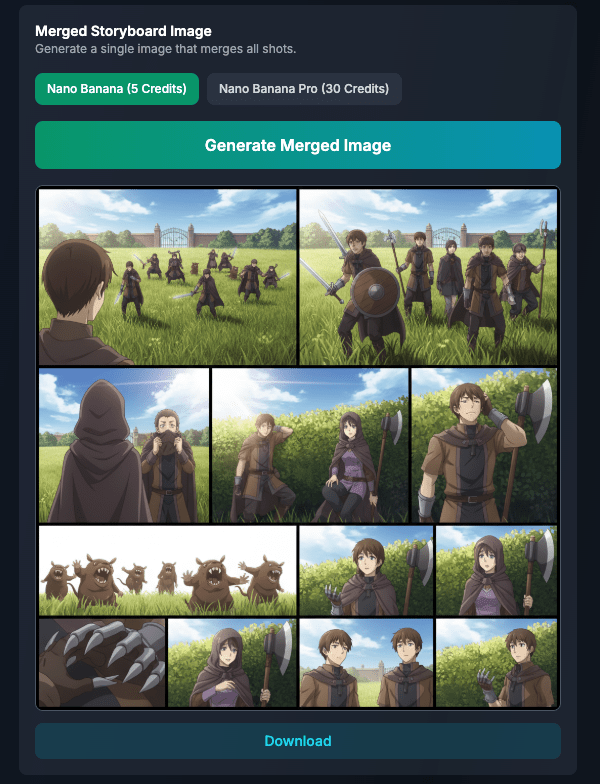 Step 3: Generate Storyboard Images